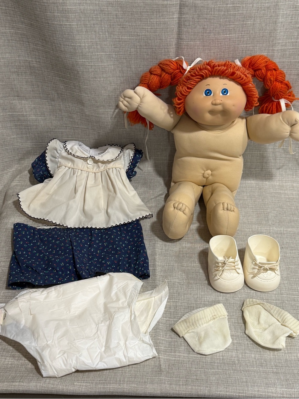 VTG 1982/1985 Cabbage Patch Doll Red Head Blue Eyes Mattel Xavier Roberts